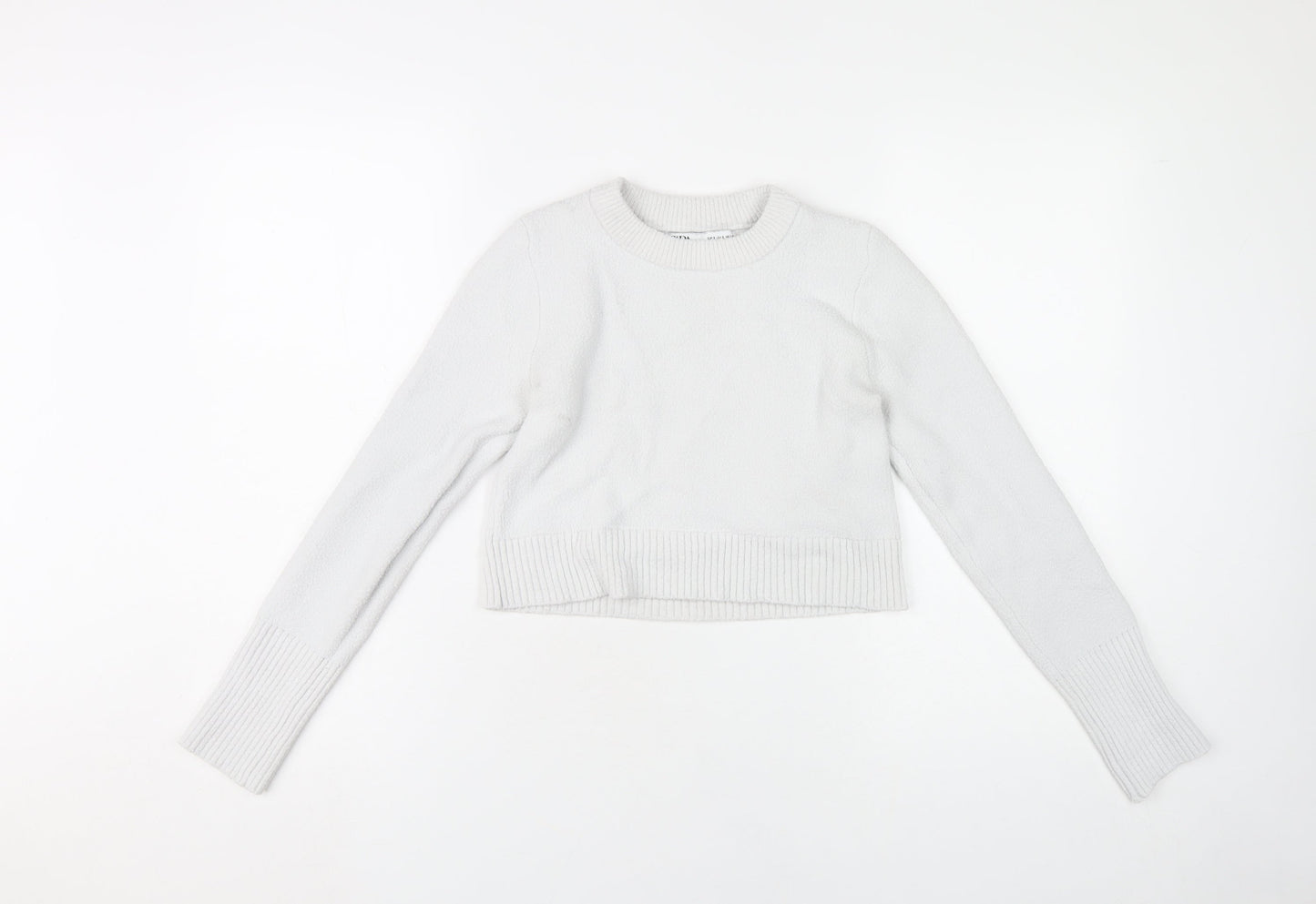 Womens UK Size S Zara White Pullover Jumper