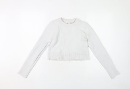 Womens UK Size S Zara White Pullover Jumper