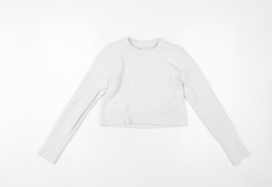 Womens UK Size S Zara White Pullover Jumper