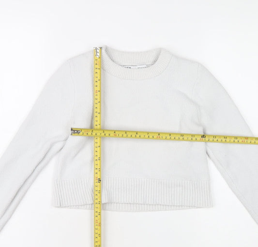 Womens UK Size S Zara White Pullover Jumper