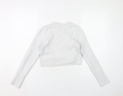 Womens UK Size S Zara White Pullover Jumper