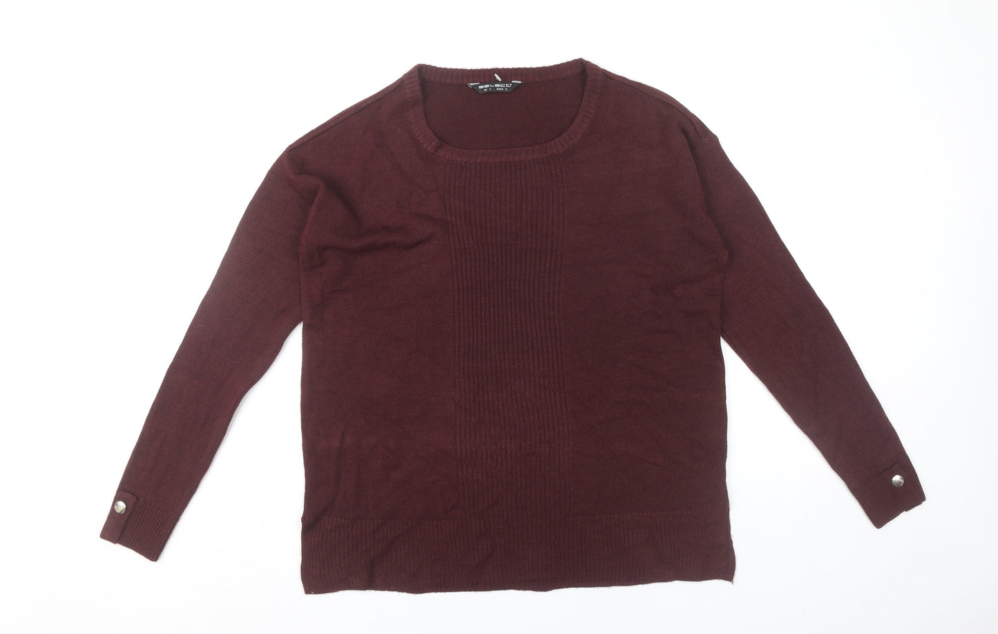 Womens UK Size L Select Red Pullover Jumper