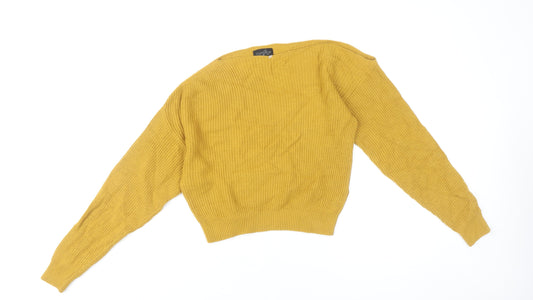 Womens UK Size 6 Topshop Yellow Pullover Jumper
