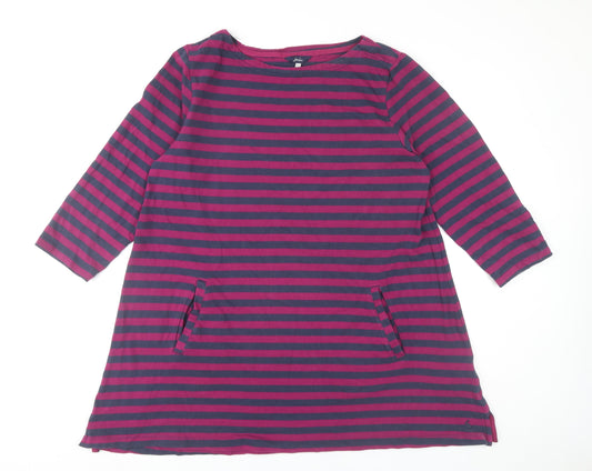 Joules Womens Multicoloured Stripe Cotton Shift Dress Size 18