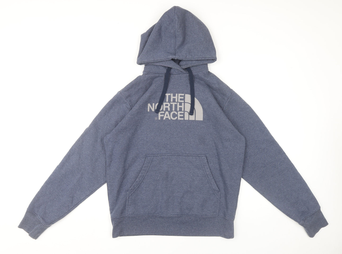 The North Face Mens Blue Pullover Hoodie Small Graphic Logo