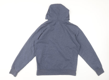 The North Face Mens Blue Pullover Hoodie Small Graphic Logo