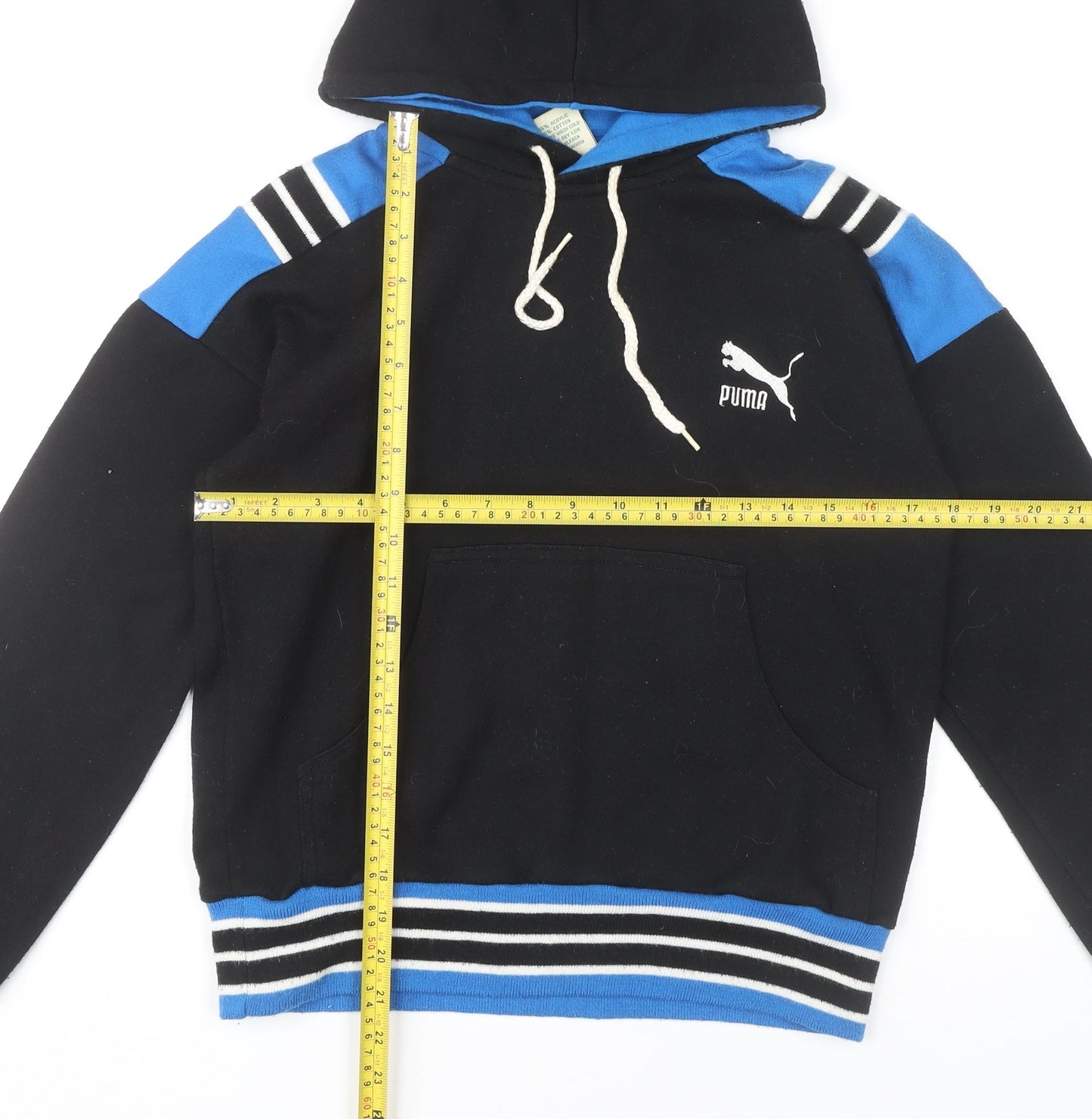 Unisex Adults UK Size S PUMA Black Pullover Hoodie