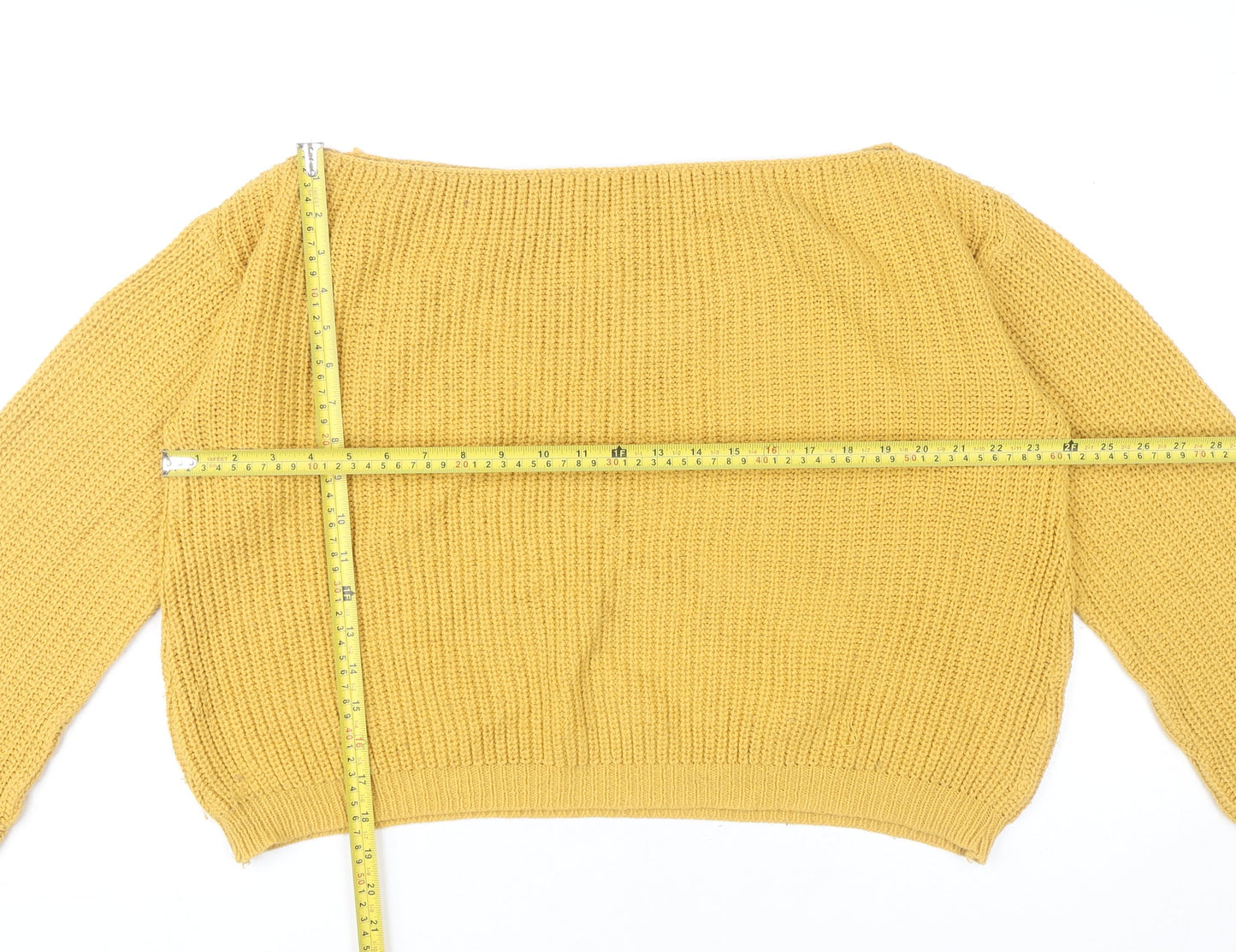 Womens UK Size S Missguided Yellow Pullover Jumper