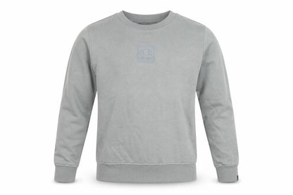 Front view of Ellesse boys’ grey sweatshirt 12-13y pullover logo crew neck fleece
