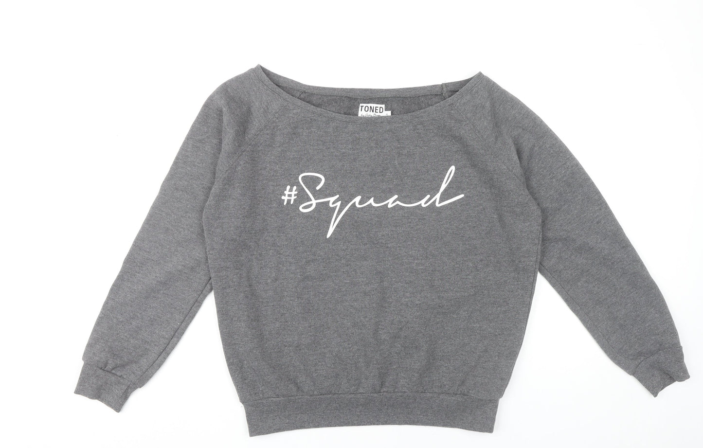 Toned by Ashy Bines Womens Grey Slouchy Sweatshirt M UK 12