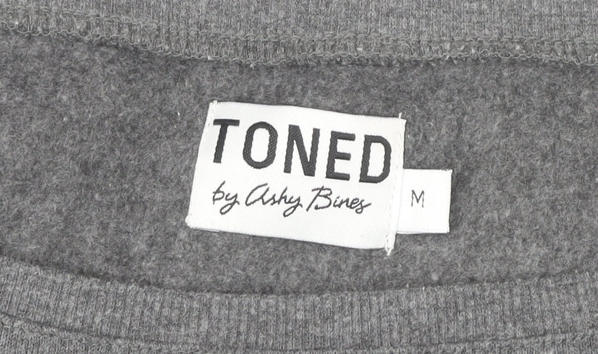Toned by Ashy Bines Womens Grey Slouchy Sweatshirt M UK 12