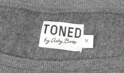 Toned by Ashy Bines Womens Grey Slouchy Sweatshirt M UK 12
