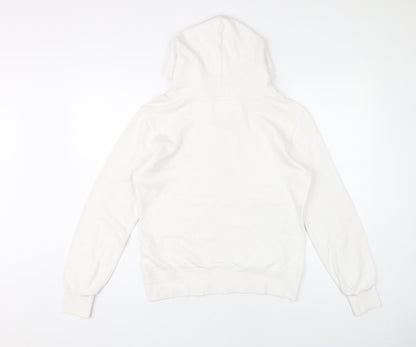 Champion Womens White Hoodie Size M Cotton Pullover Sweatshirt