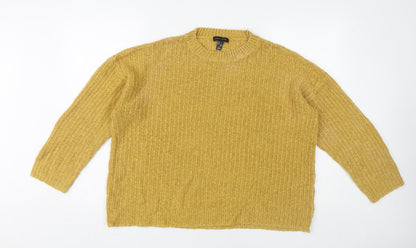 Womens UK Size S New Look Yellow Pullover Jumper