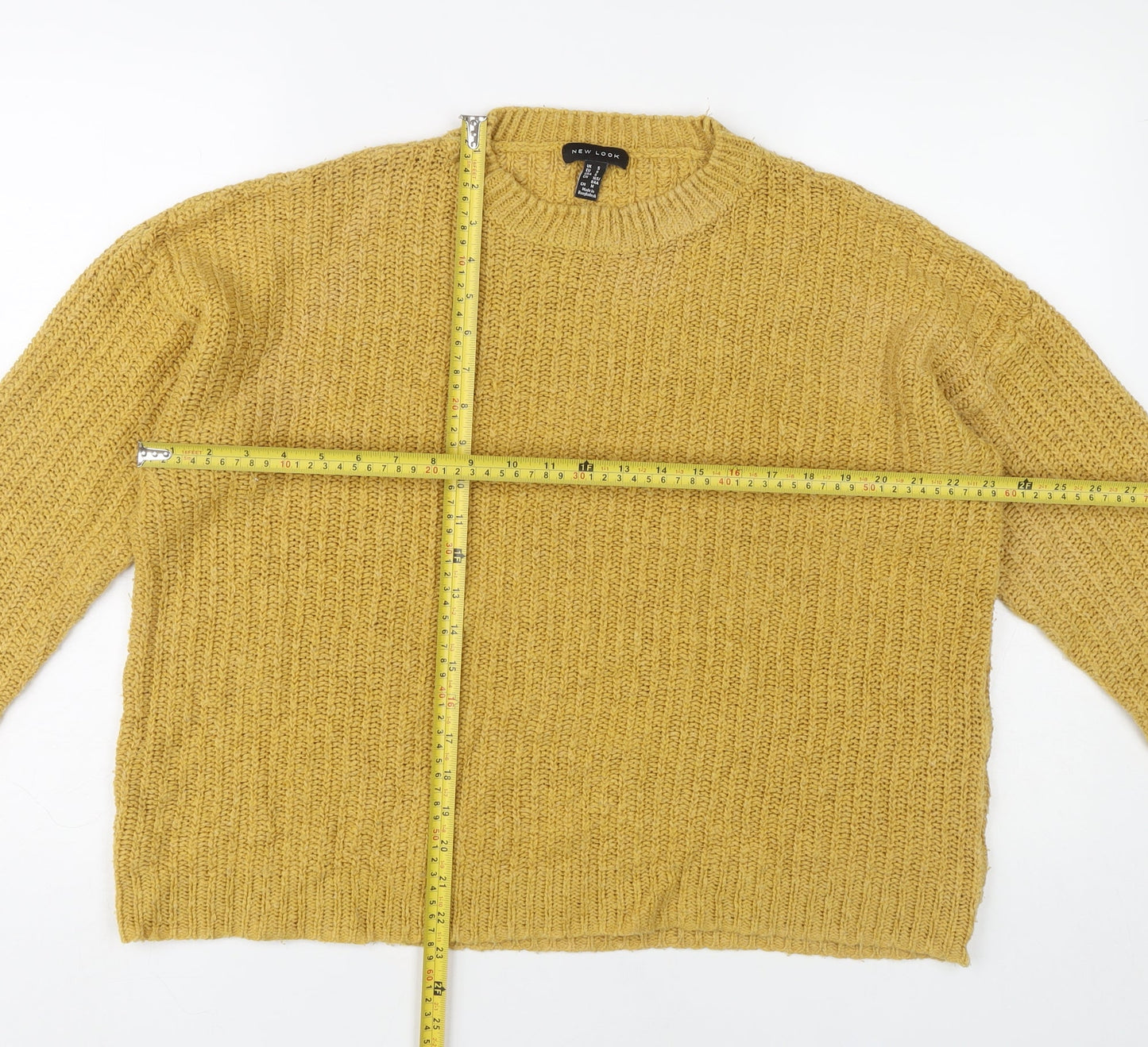 Womens UK Size S New Look Yellow Pullover Jumper