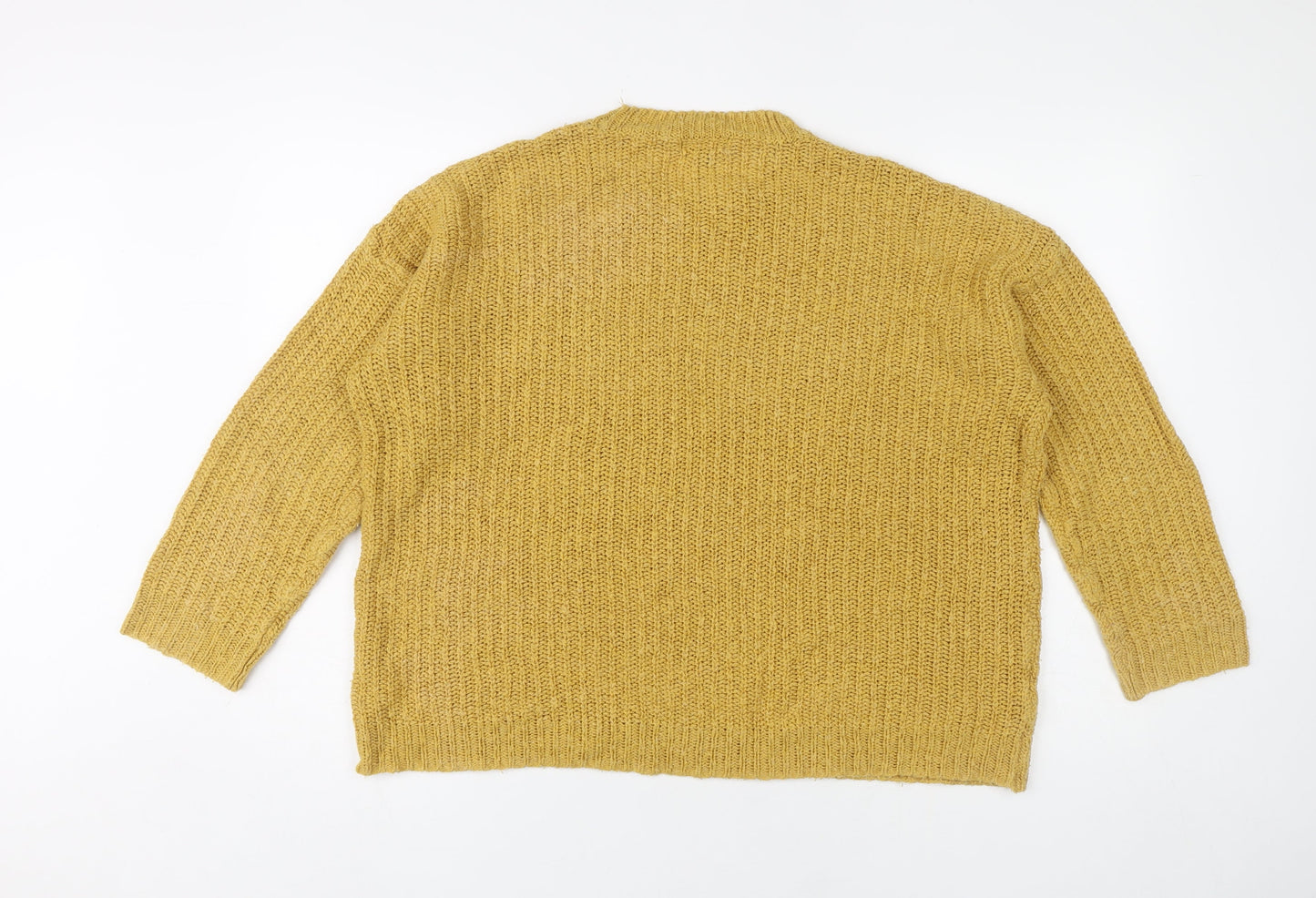 Womens UK Size S New Look Yellow Pullover Jumper