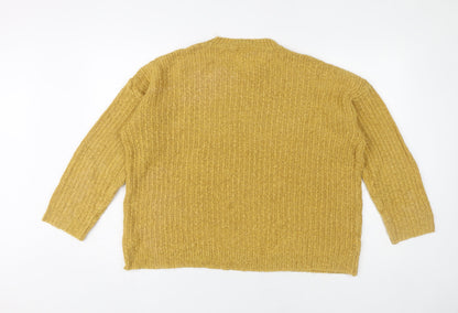 Womens UK Size S New Look Yellow Pullover Jumper