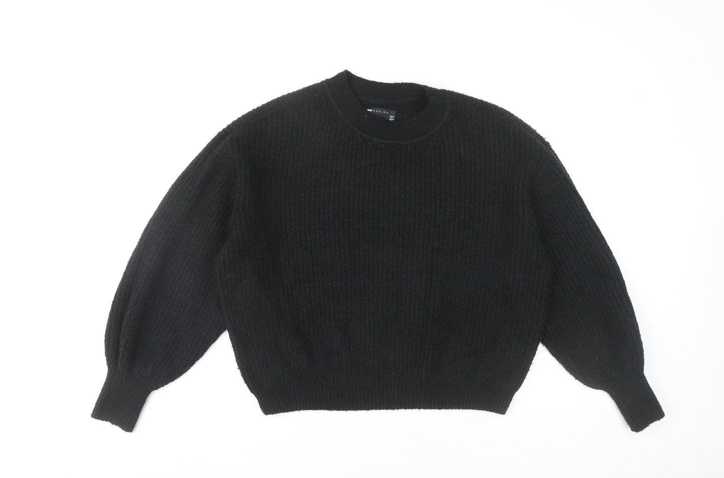 ASOS Design Women’s Black Size 10 Chunky Knit Pullover Jumper