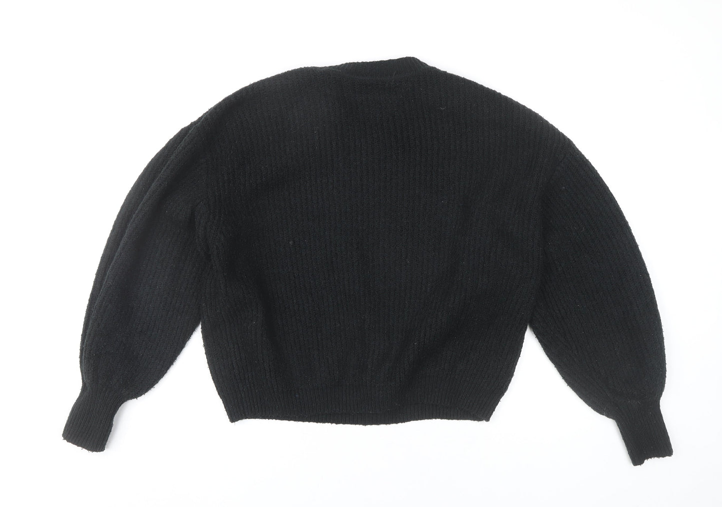 ASOS Design Women’s Black Size 10 Chunky Knit Pullover Jumper