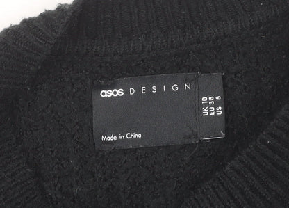 ASOS Design Women’s Black Size 10 Chunky Knit Pullover Jumper