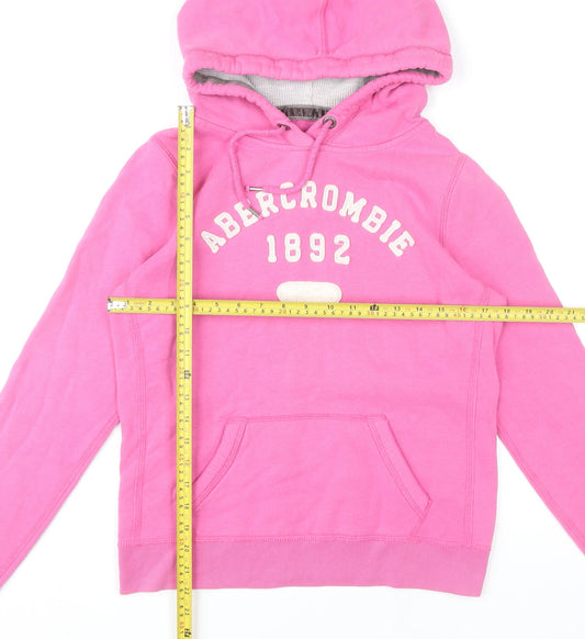 Abercrombie & Fitch Women's Pink Pullover Hoodie Size M Cotton Blend