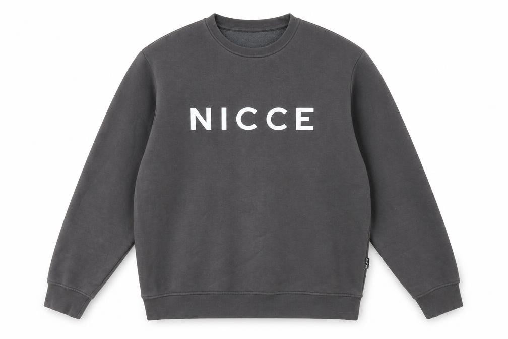 Mens UK Size L NICCE Grey Pullover Sweatshirt