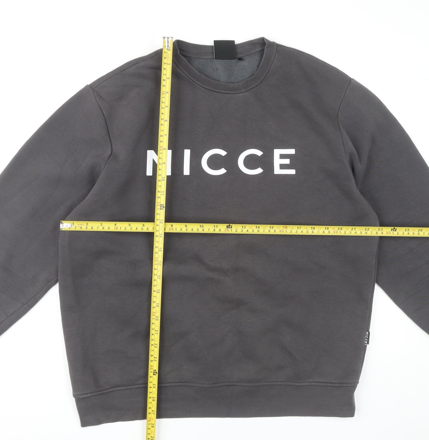 Mens UK Size L NICCE Grey Pullover Sweatshirt