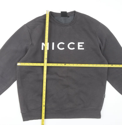 Mens UK Size L NICCE Grey Pullover Sweatshirt