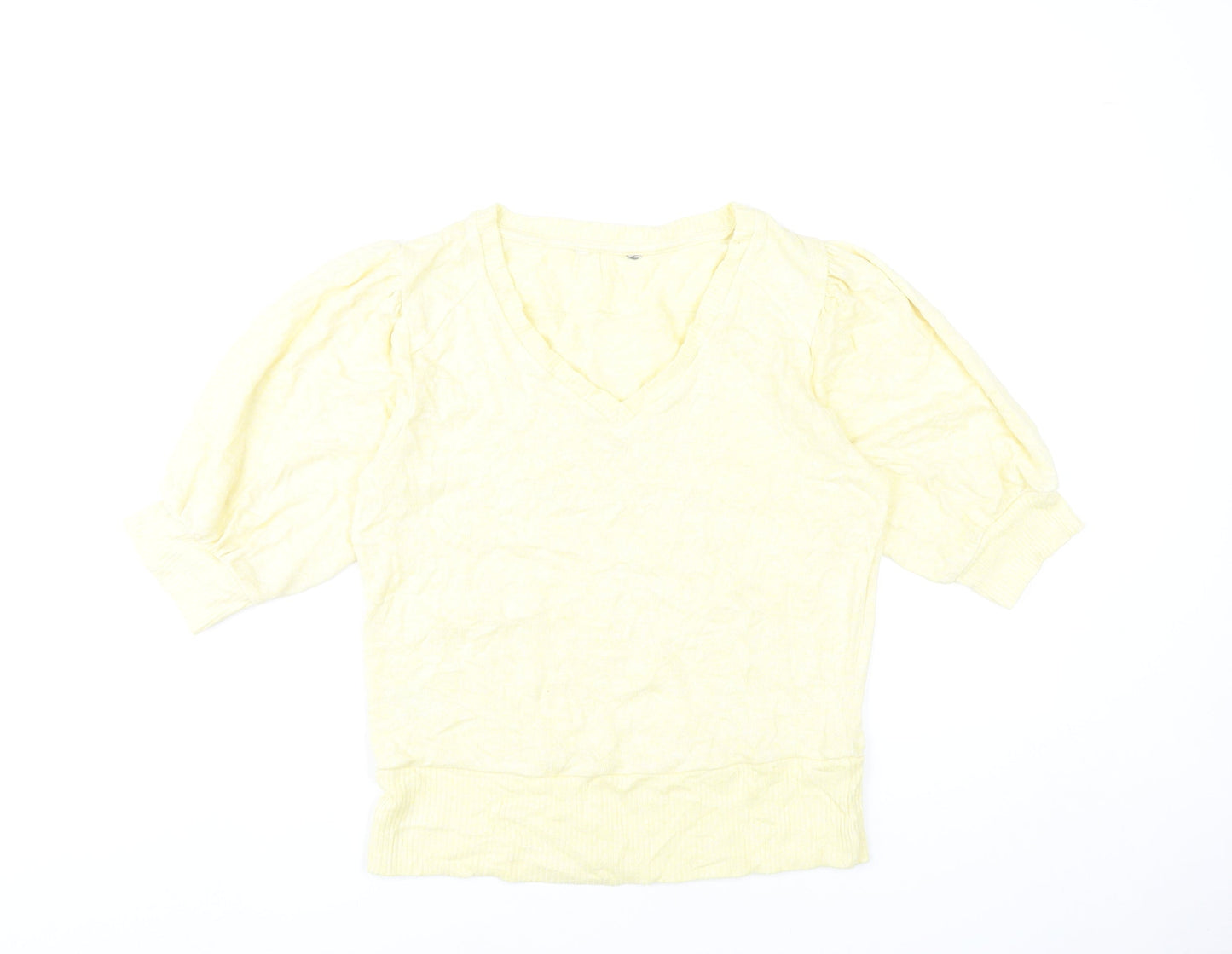 Womens UK Size 12 NEXT Yellow Pullover Jumper