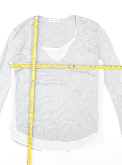 Womens UK Size S Retrology Grey Pullover Jumper