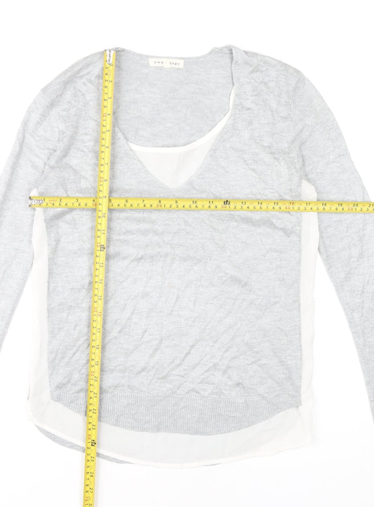 Womens UK Size S Retrology Grey Pullover Jumper