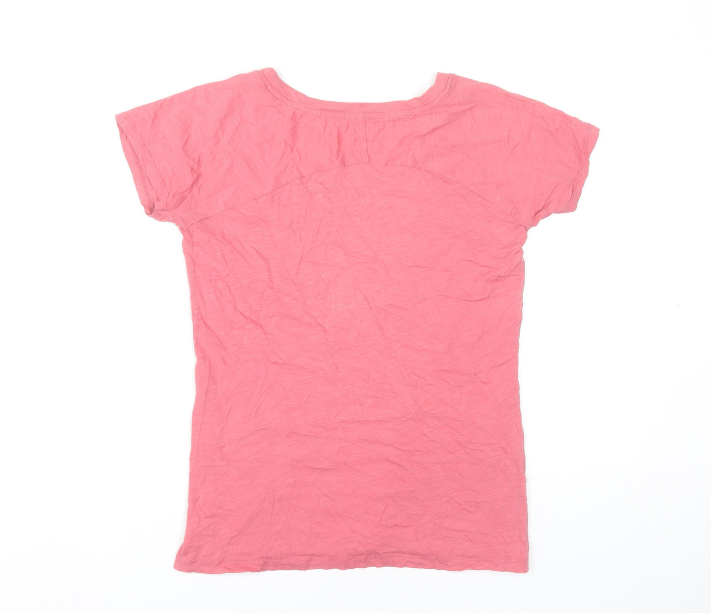 Womens UK Size S Zara Pink Basic T-Shirt