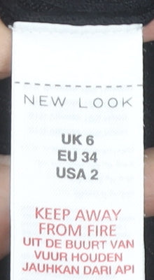 New Look Women’s Black Roll Neck Cold Shoulder Slim Knit Top Size 6