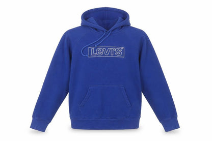 Levi's Women Blue Pullover Hoodie Small Logo Raglan Sleeve