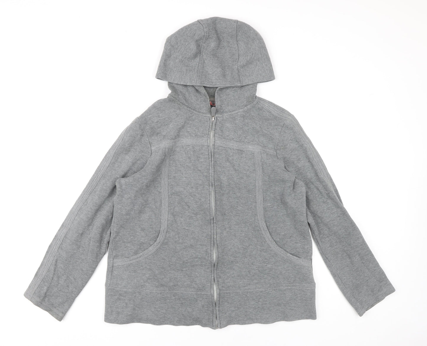 Kirkland Signature Women’s Grey Full Zip Hoodie L Cotton Blend