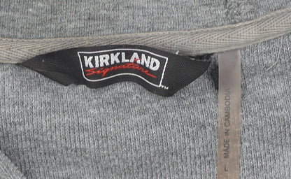 Kirkland Signature Women’s Grey Full Zip Hoodie L Cotton Blend