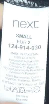 Next Men’s Black Cotton Full Zip Mock Neck Jumper Small