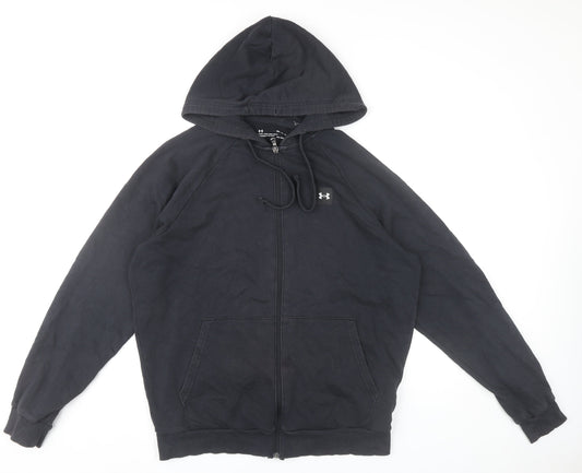 Under Armour Men’s Black Full Zip Hoodie M Relaxed Fit ColdGear