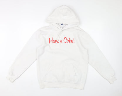 Womens UK Size S H&M Divided White Pullover Hoodie