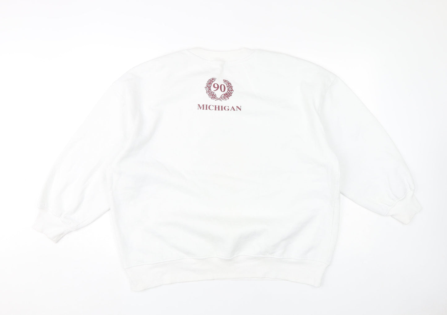 Primark Women’s White Michigan Graphic Sweatshirt Size S
