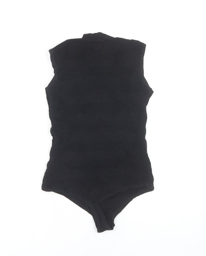 Missguided Women Black Size 6 High Neck Sleeveless Bodysuit