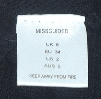 Missguided Women Black Size 6 High Neck Sleeveless Bodysuit