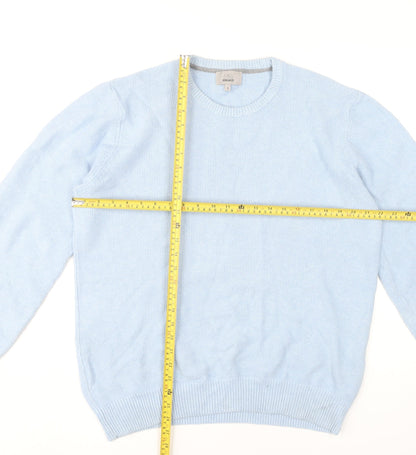 Marks and Spencer Men’s Blue Cotton Crew Neck Jumper L