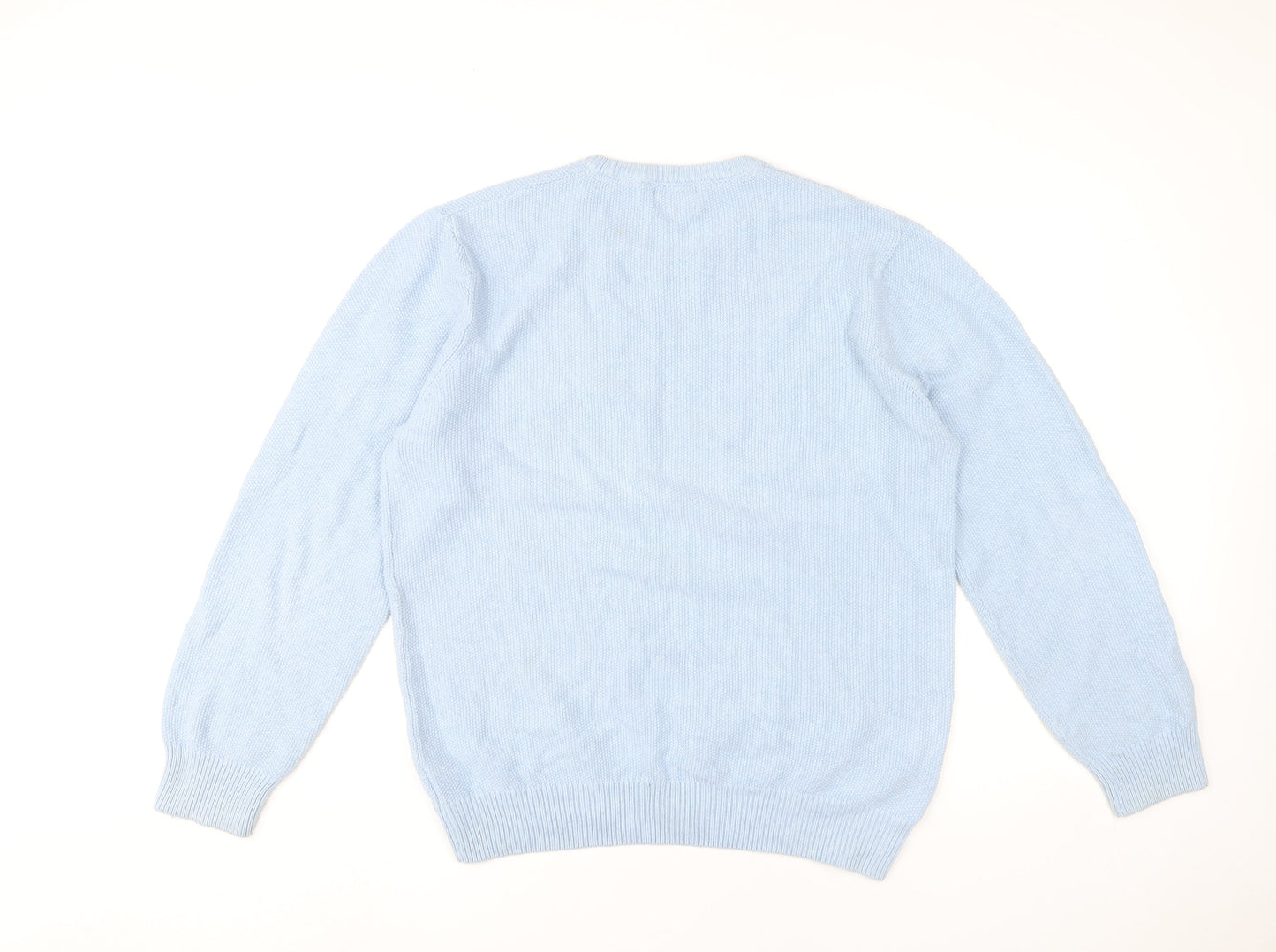 Marks and Spencer Men’s Blue Cotton Crew Neck Jumper L