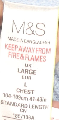 Marks and Spencer Men’s Blue Cotton Crew Neck Jumper L