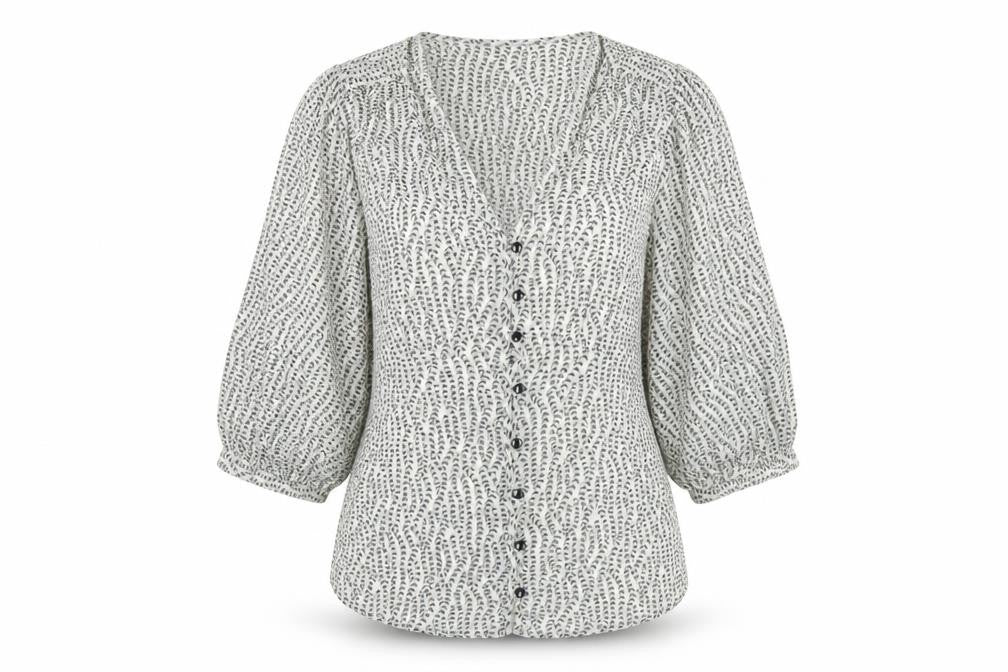 Womens UK Size 12 Topshop Grey Wrap Blouse
