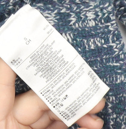 Gap Womens Blue Cable-Knit Wool Blend Jumper Size S