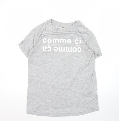 Womens UK Size XS Whistles Grey Basic T-Shirt