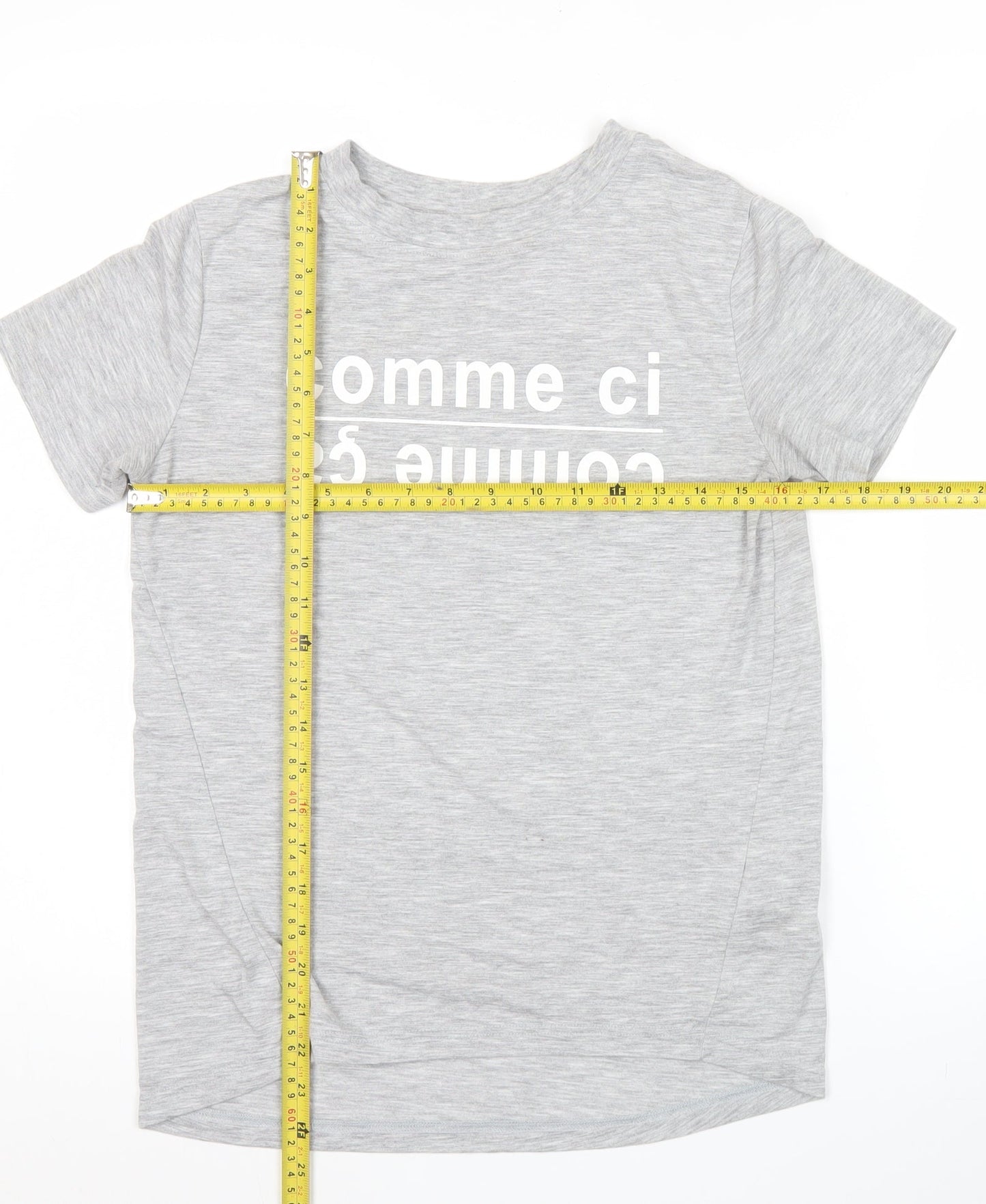 Womens UK Size XS Whistles Grey Basic T-Shirt