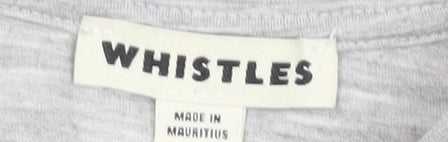 Womens UK Size XS Whistles Grey Basic T-Shirt